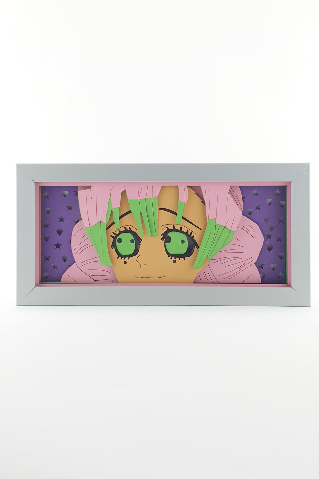 3D Kanroji Ahşap Katmanlı Anime Işık Kutusu – LED Dekor & Gece Lambası