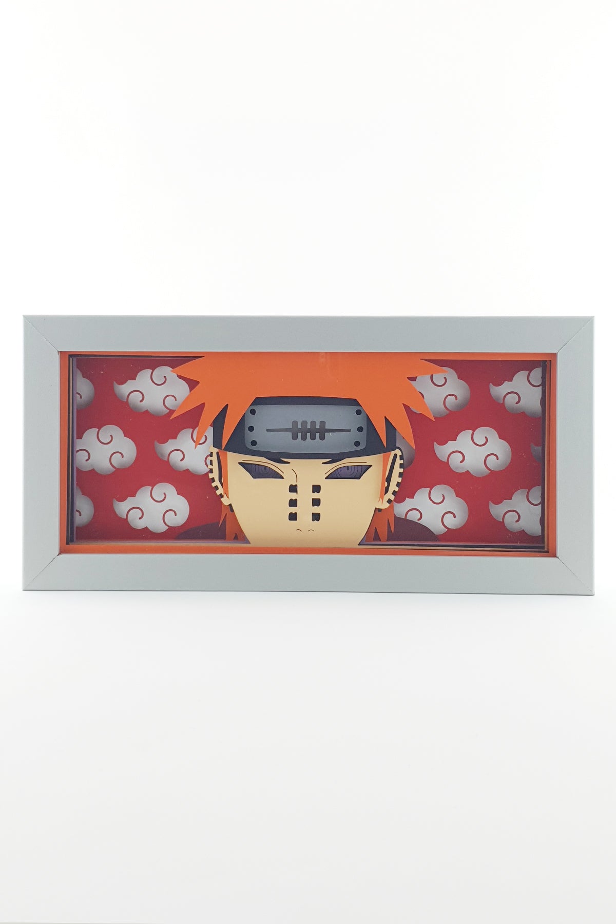 3D Pain Ahşap Katmanlı Anime Işık Kutusu – LED Dekor & Gece Lambası