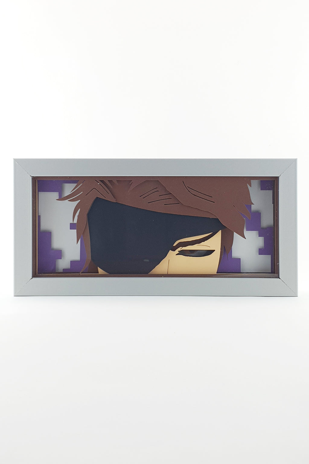 3D Aizen Ahşap Katmanlı Anime Işık Kutusu – LED Dekor & Gece Lambası