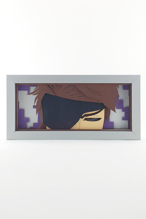 3D Aizen Ahşap Katmanlı Anime Işık Kutusu – LED Dekor & Gece Lambası