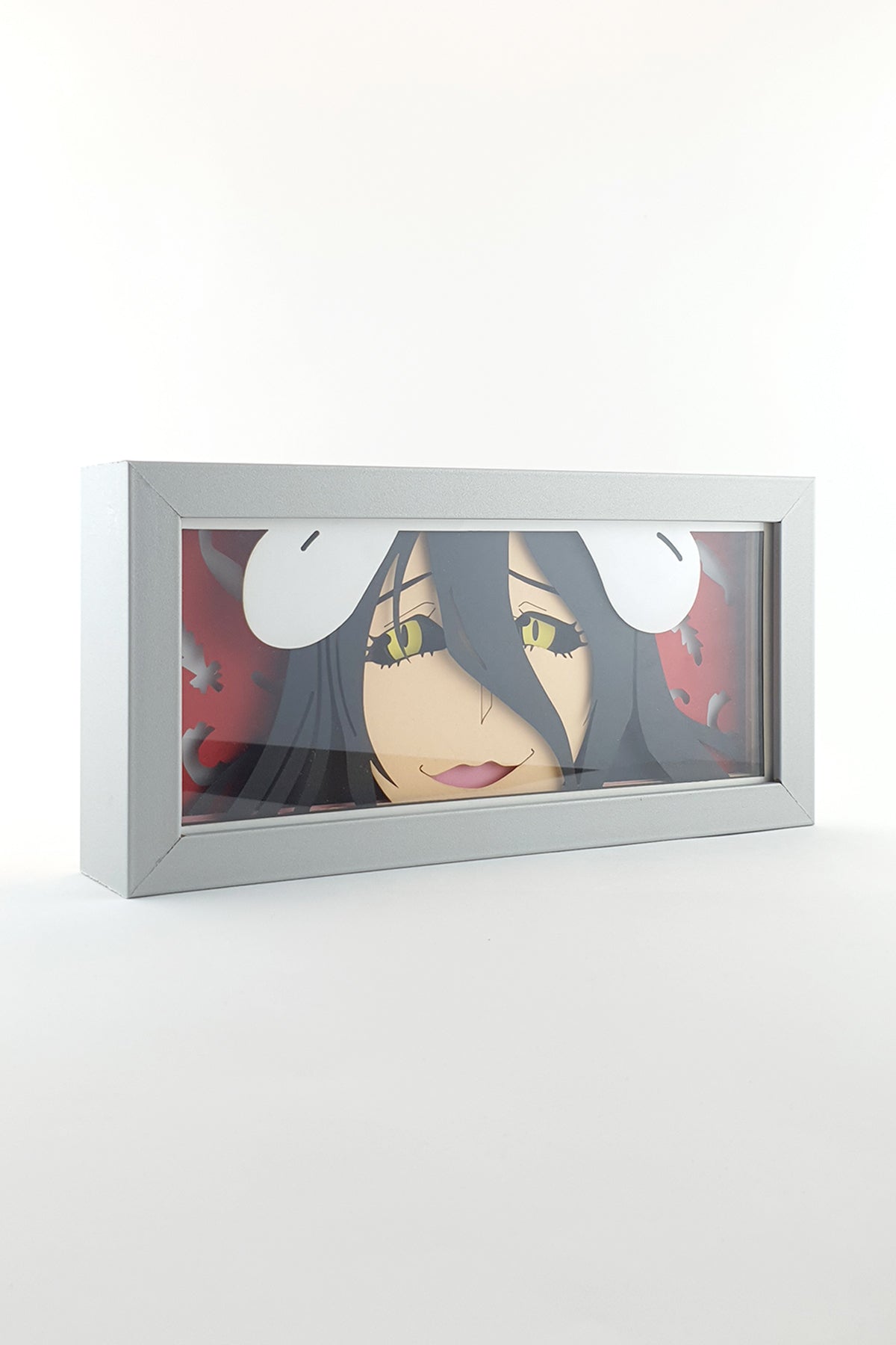 3D Albedo Ahşap Katmanlı Anime Işık Kutusu – LED Dekor & Gece Lambası
