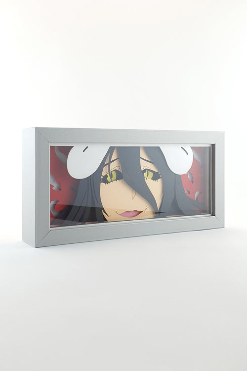 3D Albedo Ahşap Katmanlı Anime Işık Kutusu – LED Dekor & Gece Lambası