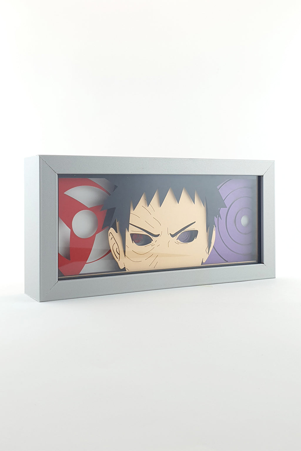 3D Obito Ahşap Katmanlı Anime Işık Kutusu – LED Dekor & Gece Lambası