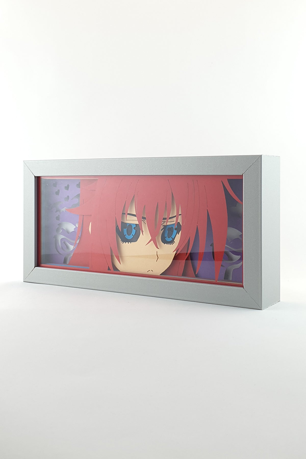 3D Rias Ahşap Katmanlı Anime Işık Kutusu – LED Dekor & Gece Lambası