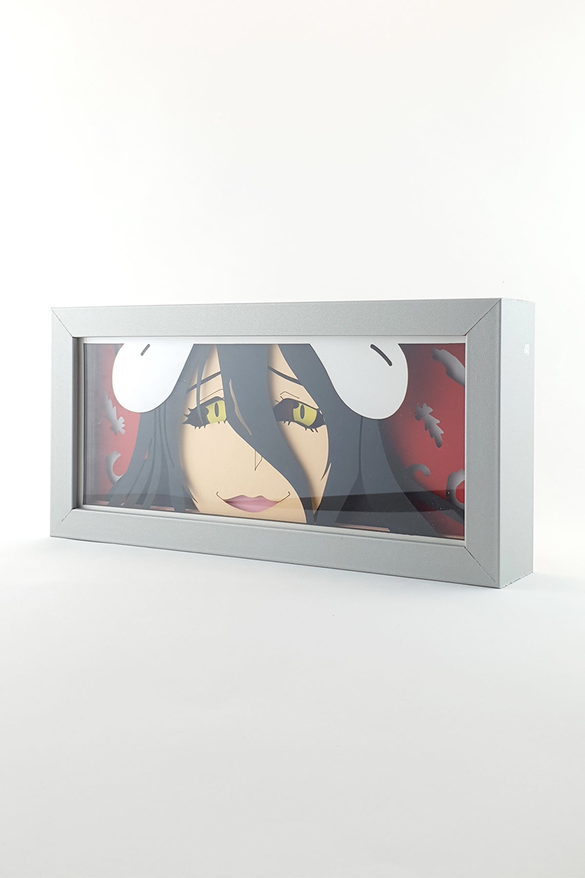 3D Albedo Ahşap Katmanlı Anime Işık Kutusu – LED Dekor & Gece Lambası