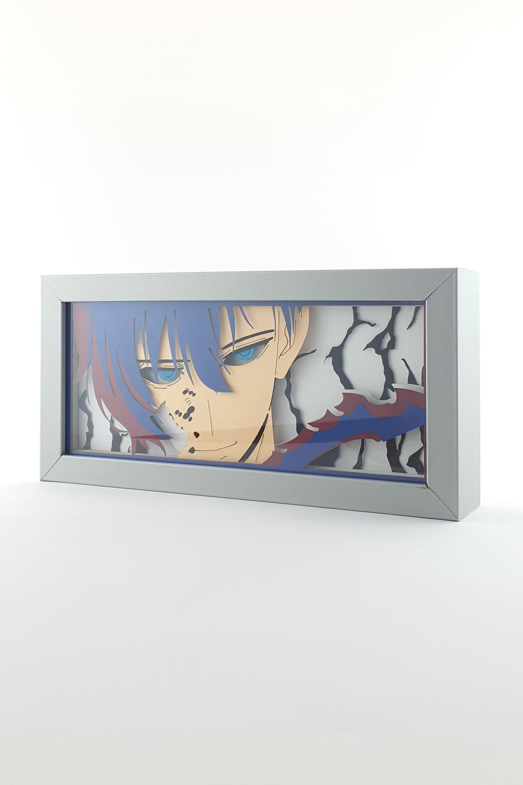 3D Sung Jin Woo Ahşap Katmanlı Anime Işık Kutusu – LED Dekor & Gece Lambası