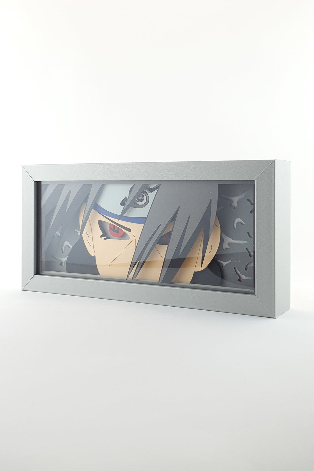 3D Young Itachi Ahşap Katmanlı Anime Işık Kutusu – LED Dekor & Gece Lambası