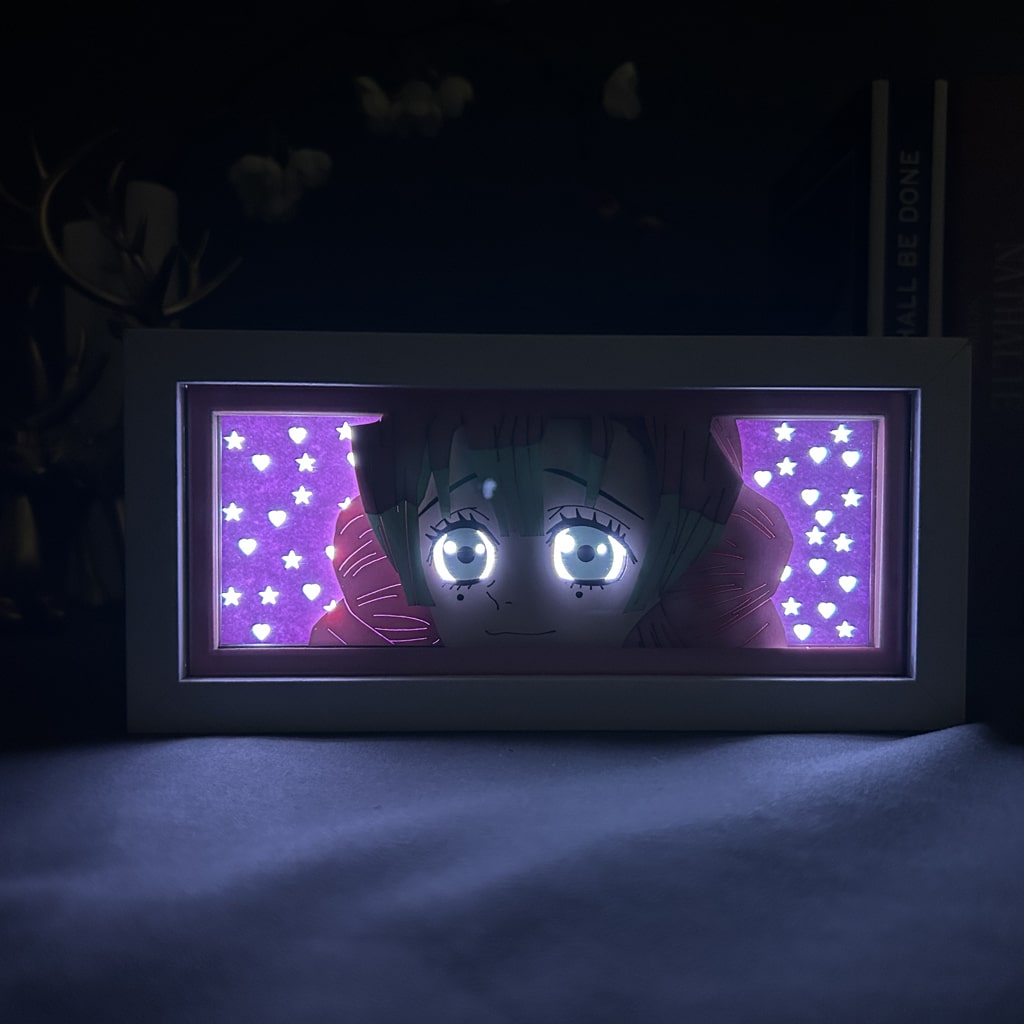 3D Kanroji Ahşap Katmanlı Anime Işık Kutusu – LED Dekor & Gece Lambası